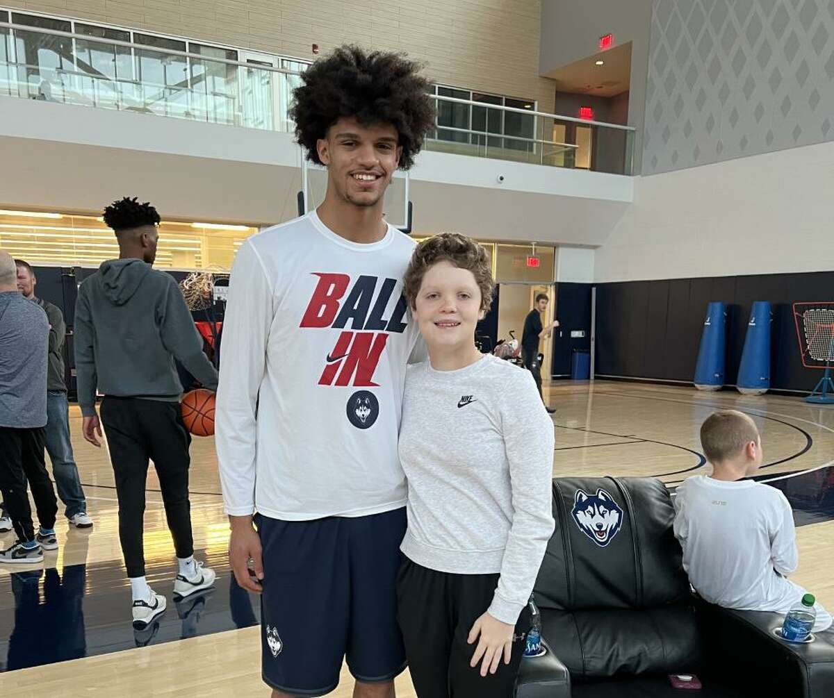 Aubrien Jimenez, who passed away last week after a 13-month battle with cancer, made a lasting impression on the UConn men's basketball team during a special visit in March.