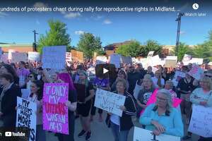 VIDEO: Protesters chant during rally for reproductive rights in Midland