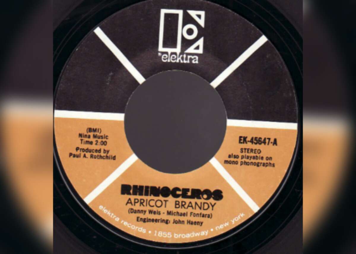 1969: ‘Apricot Brandy’ by Rhinoceros Rhinoceros was a short-lived band established in the late 1960s by Elektra Records that folded shortly after its inception. However, the group managed to produce one big hit, “Apricot Brandy,” an instrumental tune that landed at #46 on the Billboard charts.