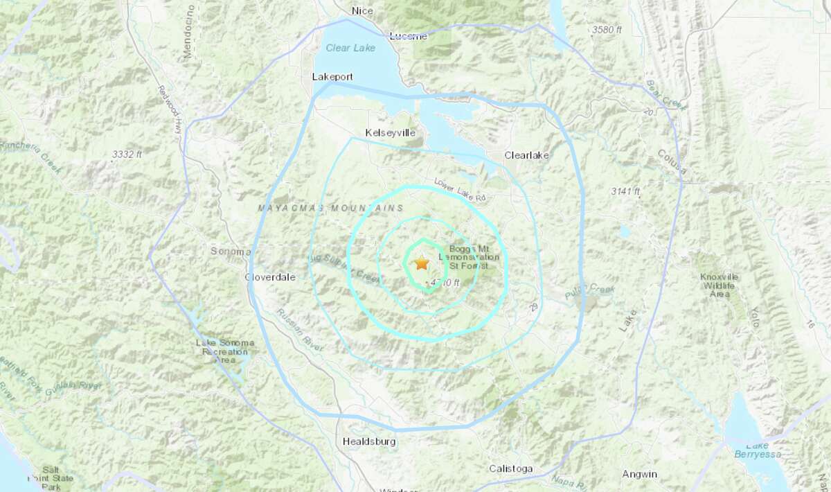 A 4.2 earthquake rattled an area near Cobb, California early Tuesday morning.