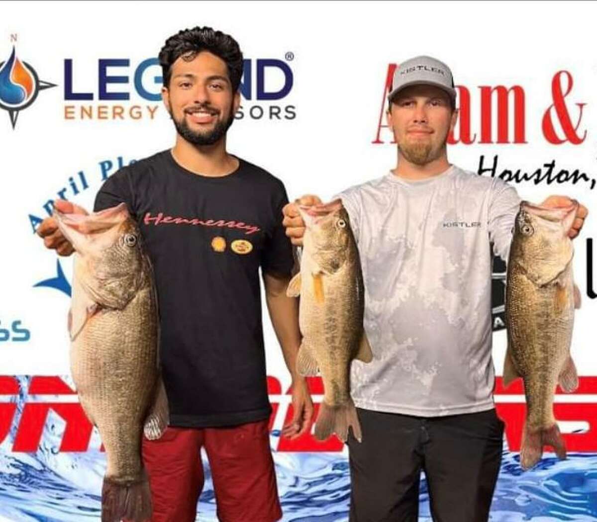 Kyle Deruyter and Sam Ghattas came in third place in the CONROEBASS Tuesday Tournament with a stringer weight of 11.77 pounds.