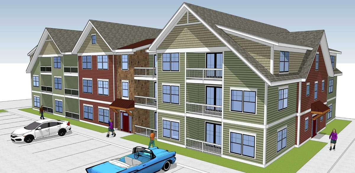 The 30-unit apartment complex proposed for 17 Whitney Road in Bethel, Conn.