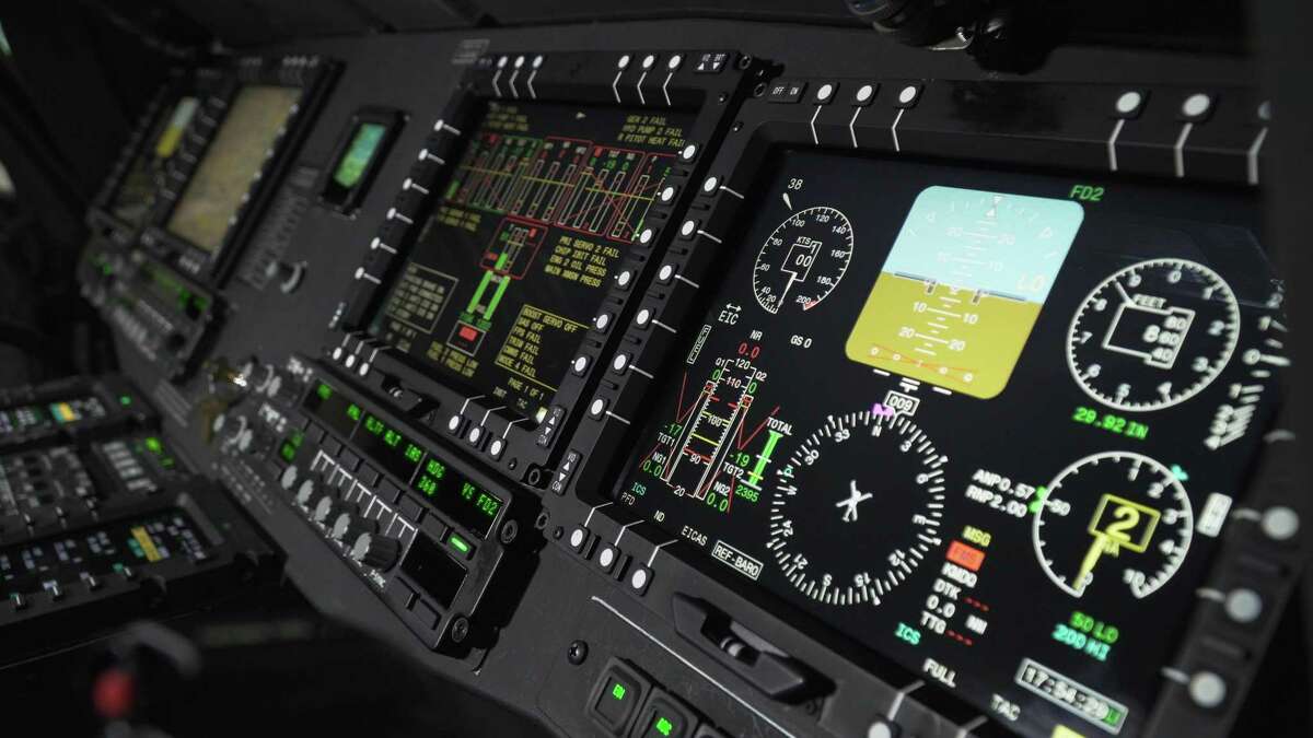 Northrop Grumman's "glass cockpit" control system for the newest Sikorsky UH-60V Black Hawk helicopters being fielded by the U.S. Army. (Press image via Northrop Grumman)