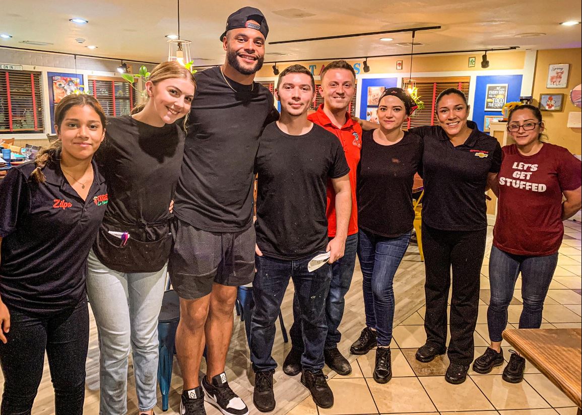 Dallas Cowboys quarterback Dak Prescott dined at Tacos La Shula in Orange