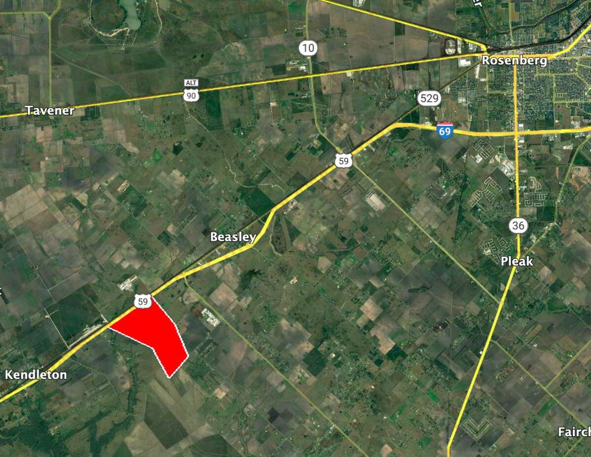 Starwood Land and Land Tejas are teaming up to bring a new community, Starbridge, to Beasley, Texas near Rosenberg in southwest Fort Bend County. Pictured is the area where the master-planned community is proposed off Highway 59.