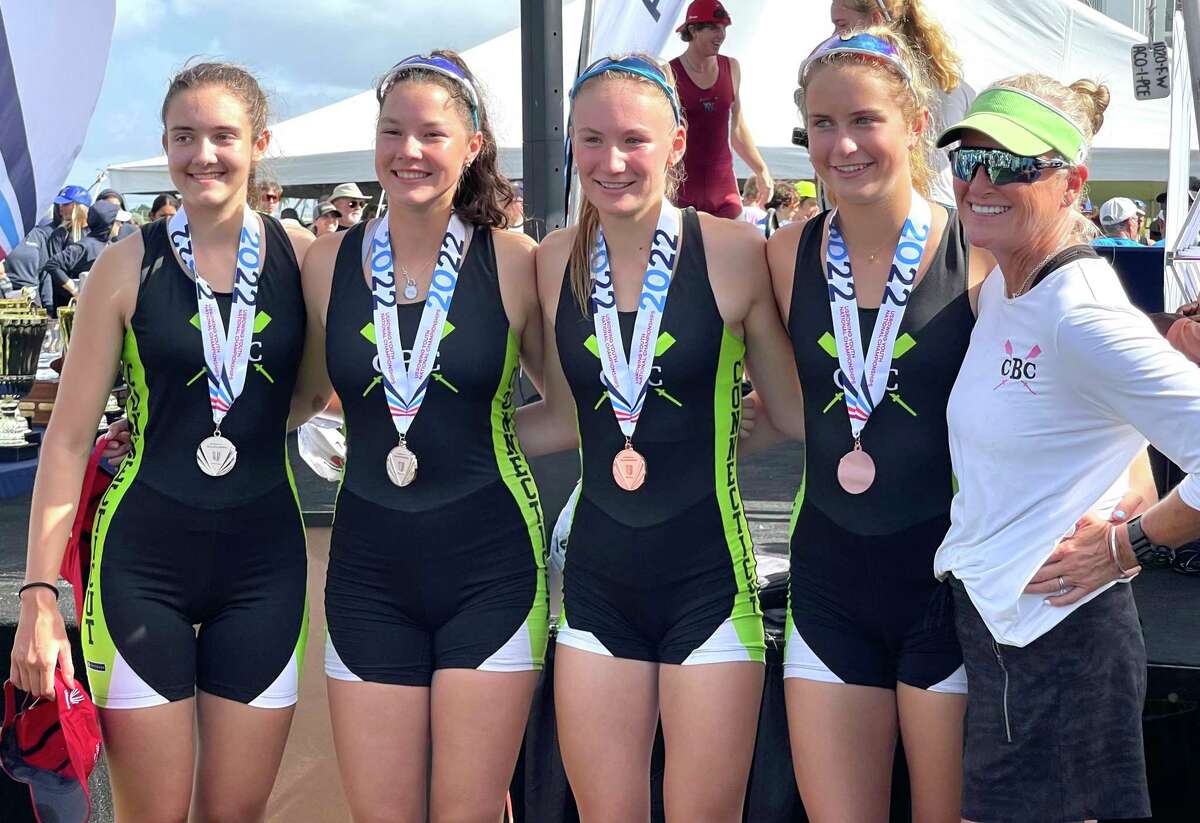 The Connecticut Boat Club has won, and earned second place, and third place in the U.S., and silver, and bronze medals at the U.S Rowing Youth National Championship nationals of Darien High School women’s rowers at the Nathan Benderson Park in Sarasota, Fla. on Sunday, June 19, which is also the Juneteenth holiday, and which was also Father’s Day in 2022.
