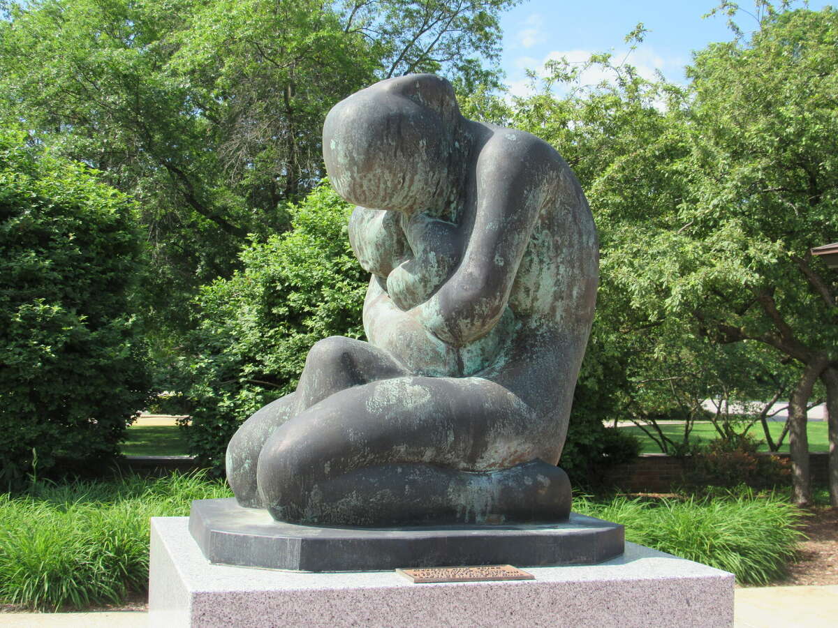 “Mother and Child" by Jeannette Hare, is located on Northwood University's campus.