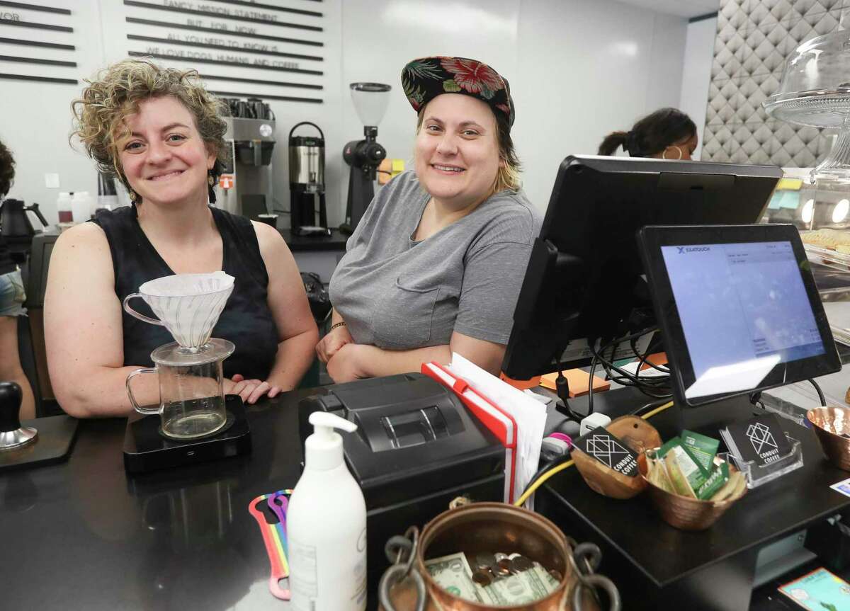 Life partners Christina Reece and Robin Farrar are co-owners of Conduit Coffee, a business offering an inclusive space to LGBTQ residents of The Woodlands.