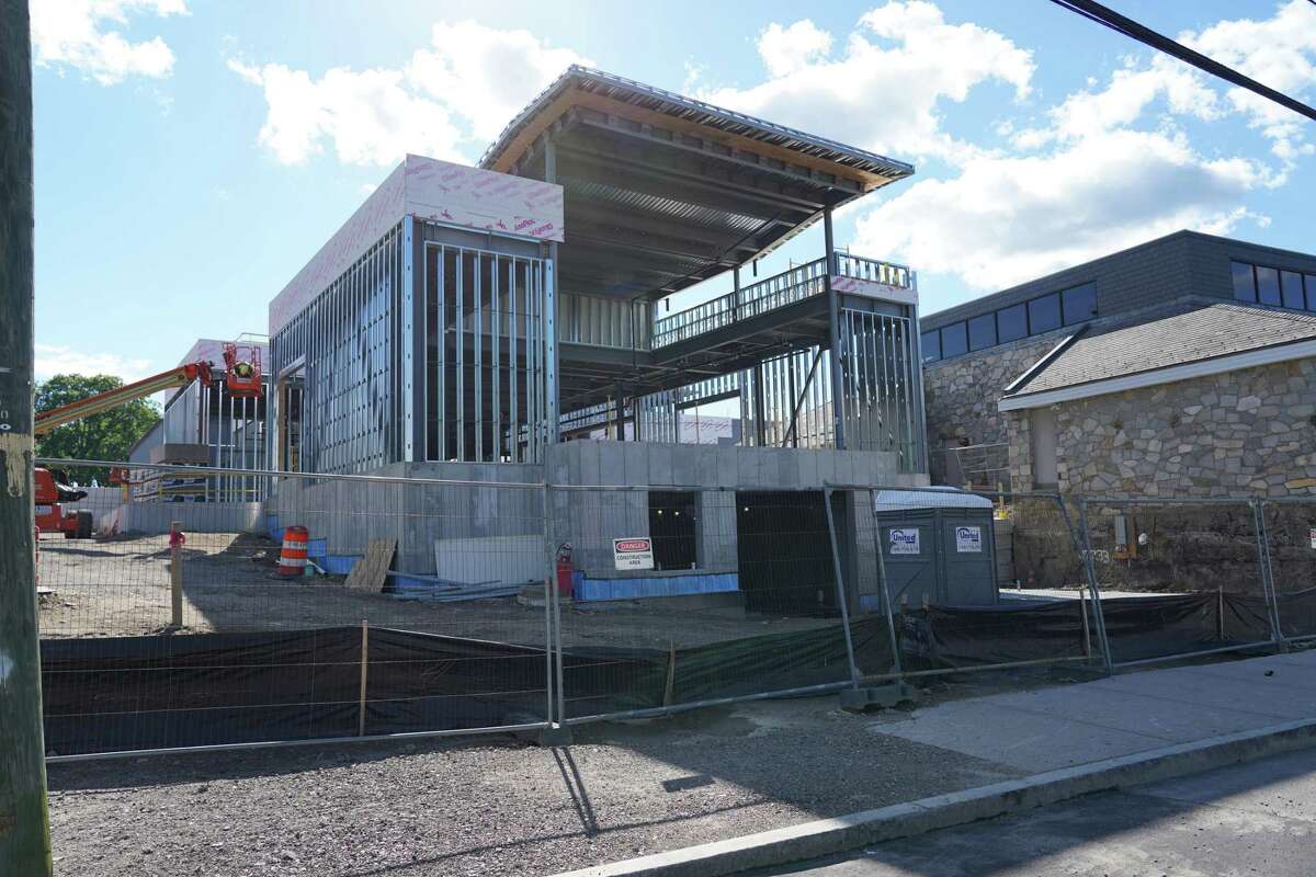 The New Canaan Library on Tuesday.