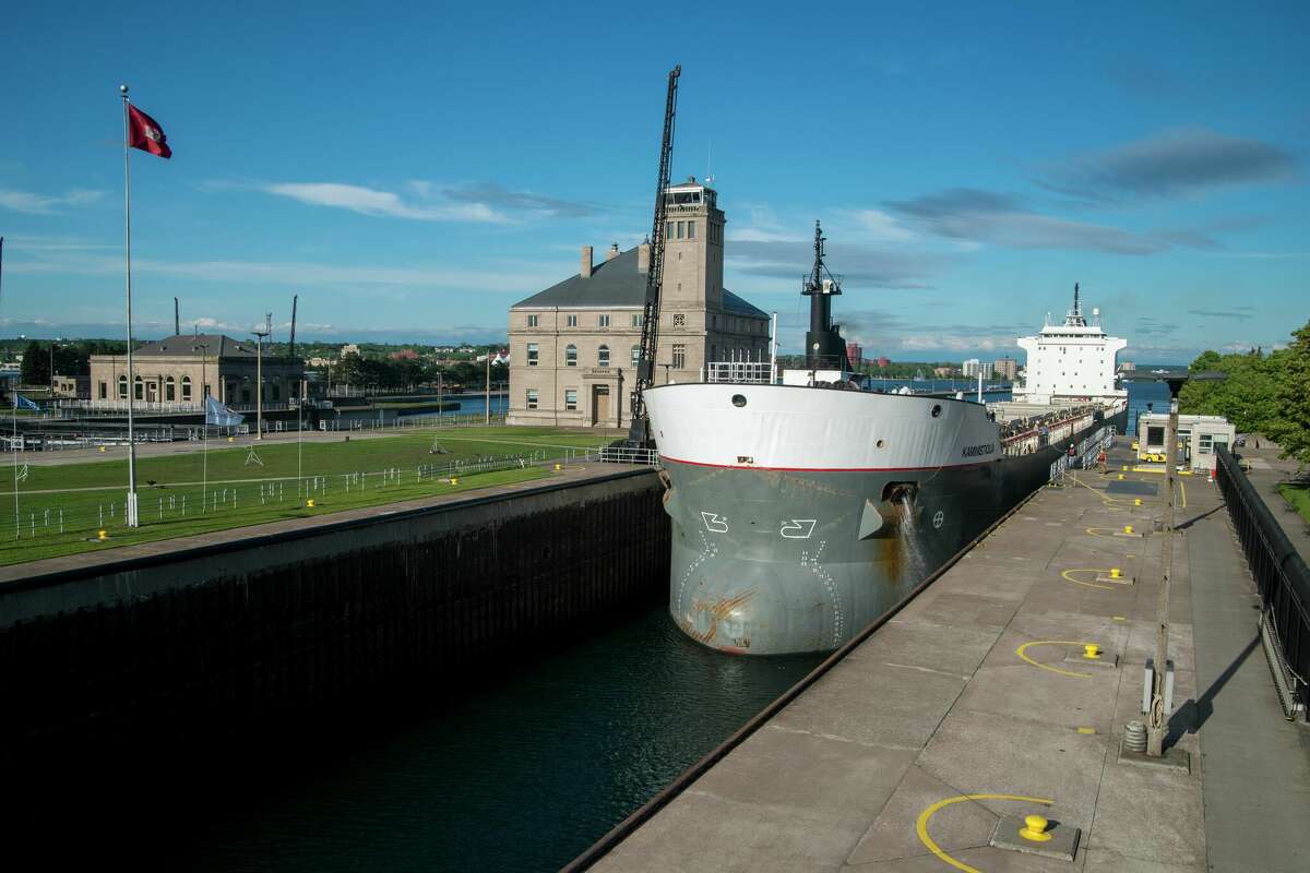 Travel to Sault Ste. Marie, experience the Soo Locks brimming in