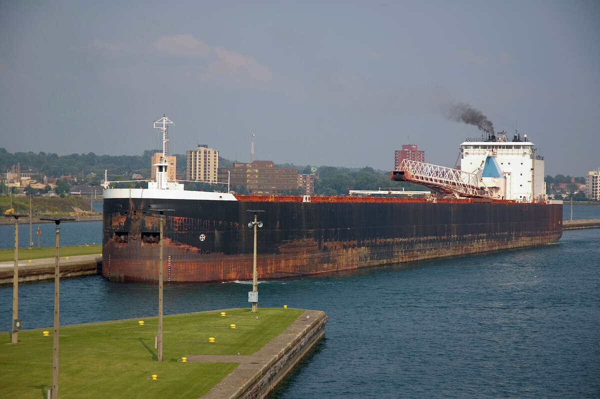 Travel to Sault Ste. Marie, experience the Soo Locks brimming in