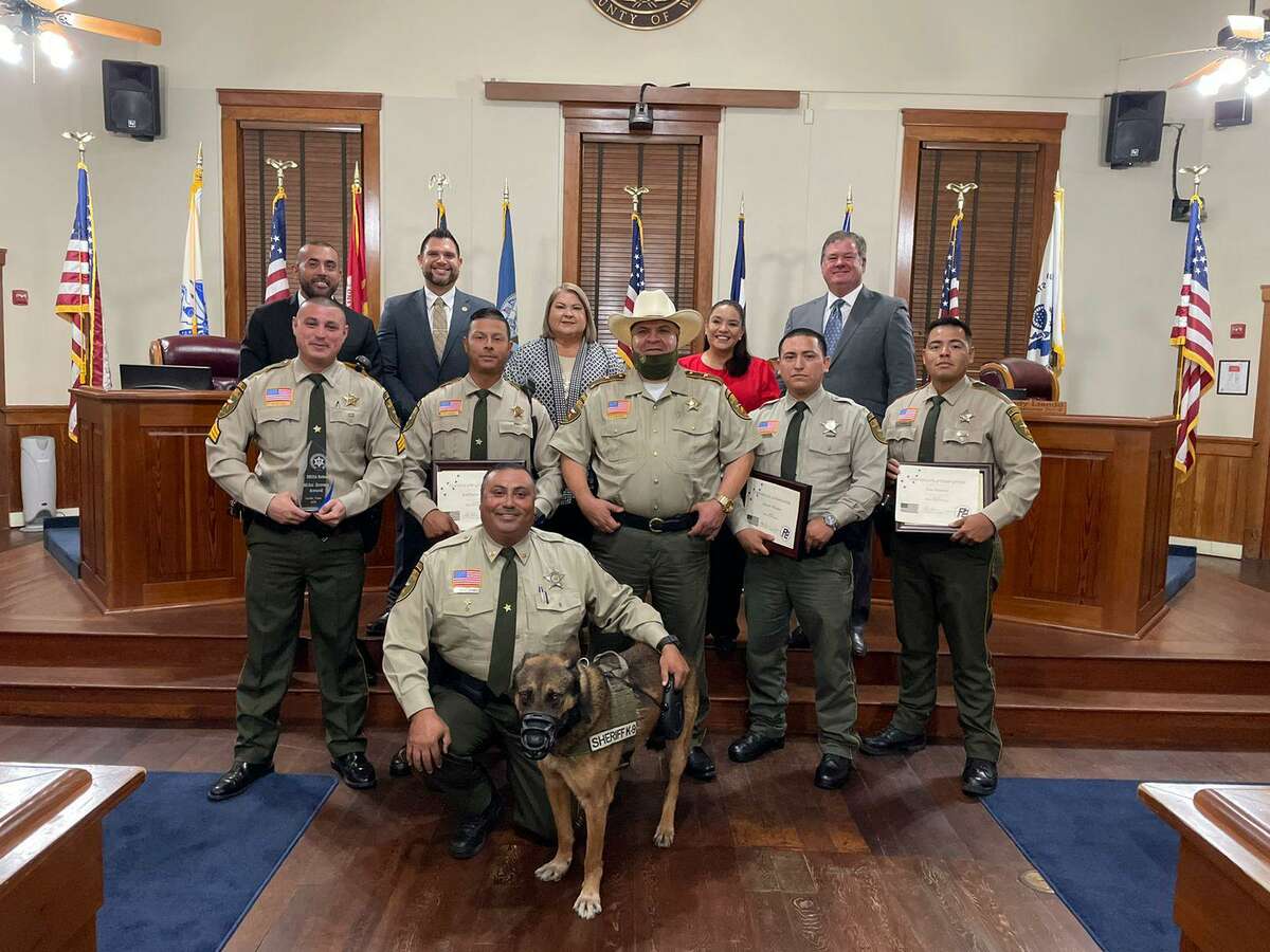 Eight SWAT graduates and Brix, a K-9 agent who obtained 1st place on National Narcotic Detector Dog Association Competition were recognized during Commissioners Court Meeting on June 27th, 2022.