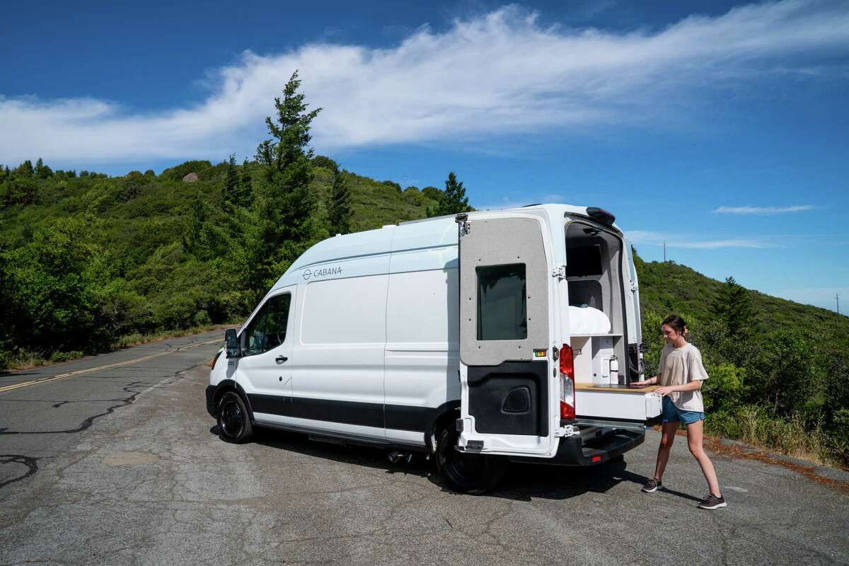 Camper van rental company Cabana is coming to San Francisco this summer. Demory Hobbs, Cabana Brand Manager shows us the features their camper vans have to offers in Mill Valley, CA, Thursday, June, 9, 2022.