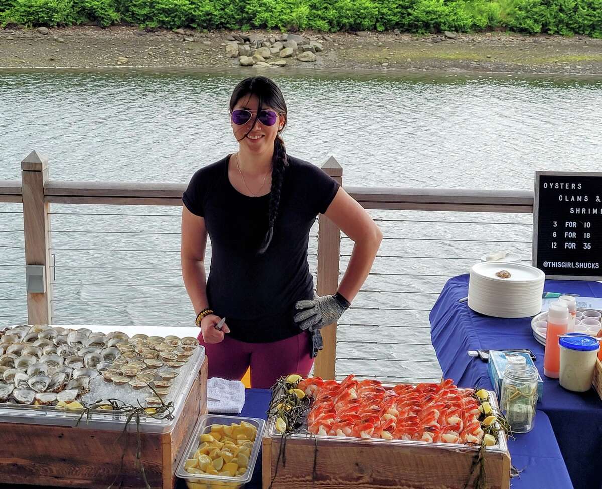 Beth Maco of This Girl Shucks LLC, a raw bar catering service.