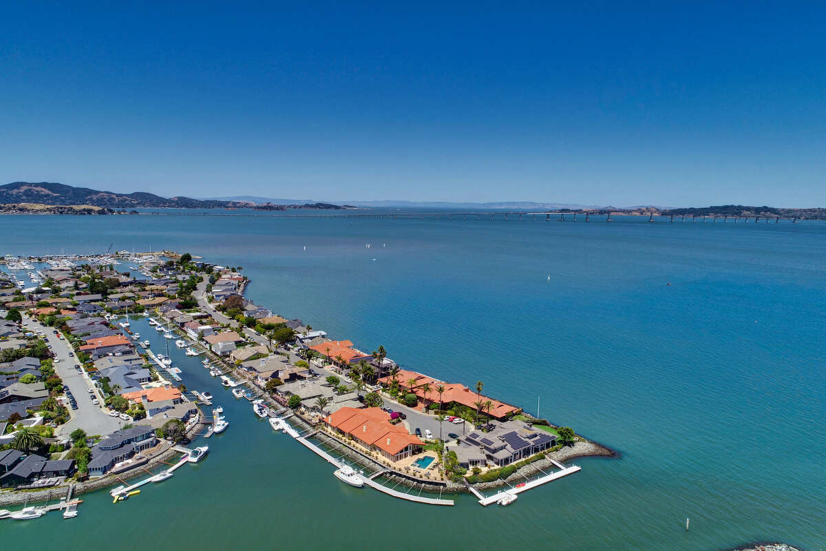 An aerial view of Paradise Cay.