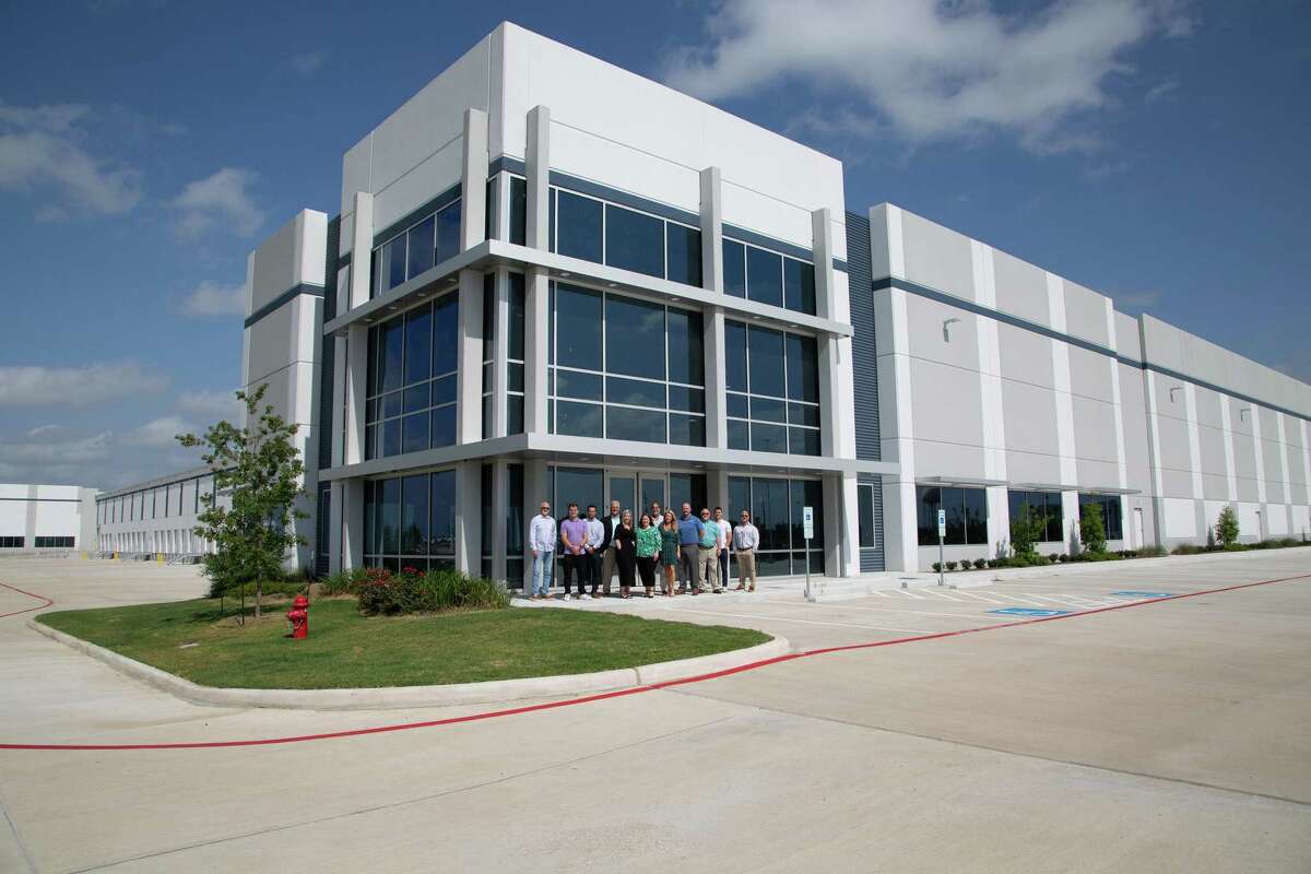The team from Isikel, a manufacturer and distributor of medical supplies, shows off the company's newly leased building at 28350 West Ten Blvd. in Katy. The site will be the center of the company’s nitrile gloves and saline solutions manufacturing.