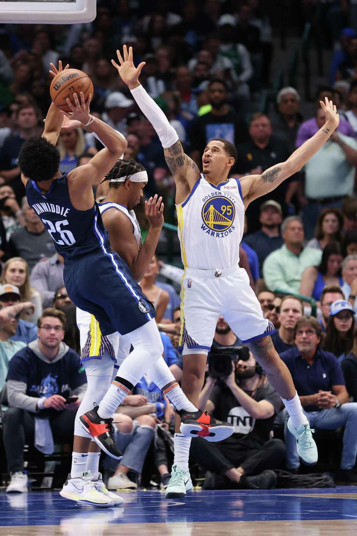 Warriors allow Juan Toscano-Anderson, Chris Chiozza to hit