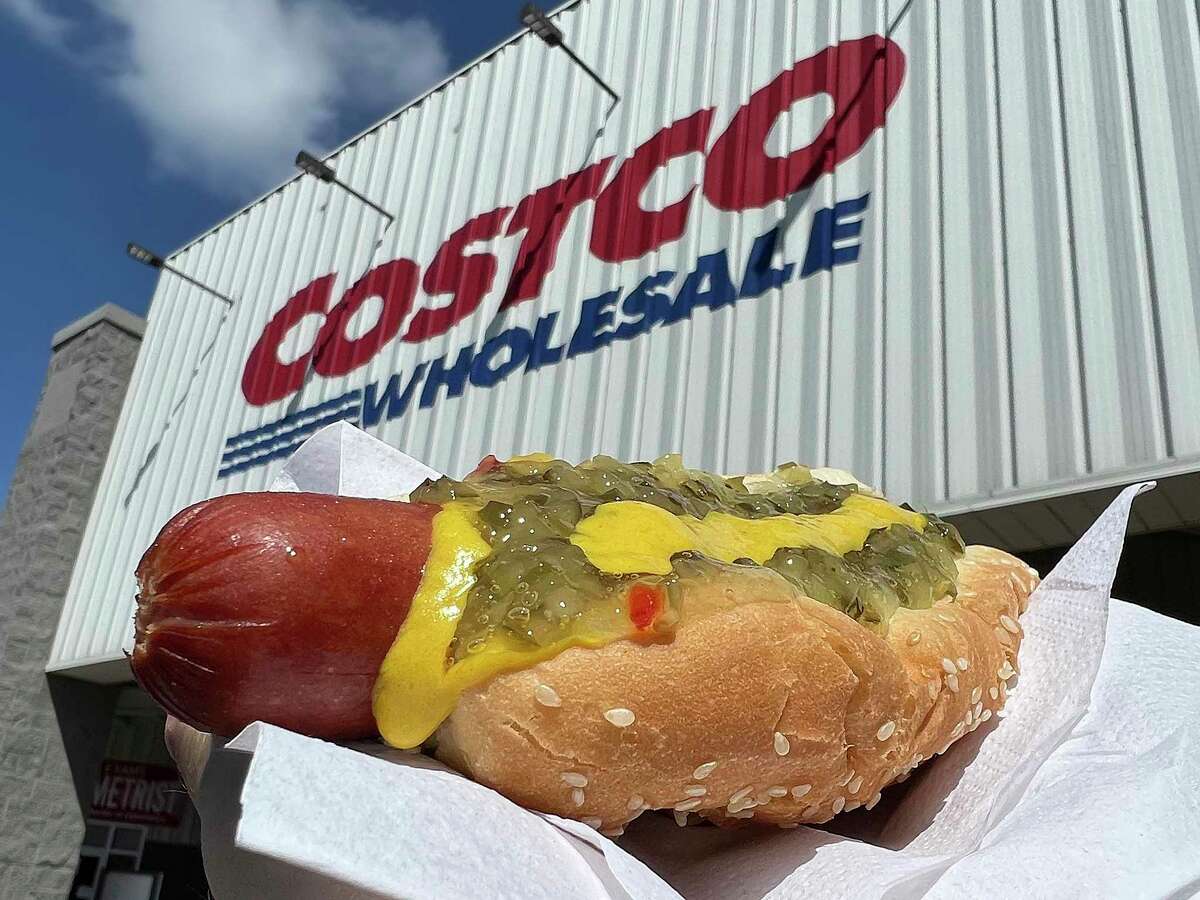 All-beef hot dogs are just $1.50 with a fountain drink at Costco, including the warehouse on UTSA Boulevard in San Antonio.