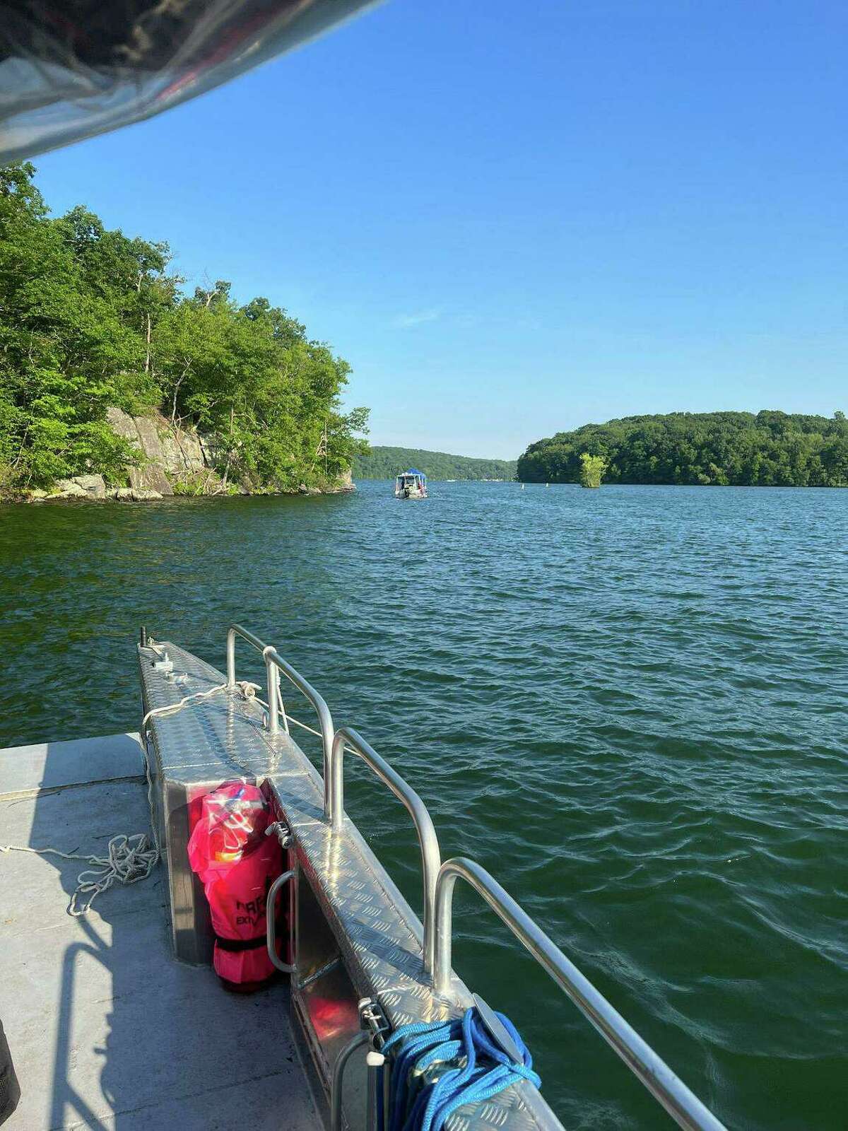 Authorities were searching for a 20-year-old swimmer who was reported missing in Candlewood Lake since Friday evening. The man was reported to have been swimming near Chicken Rock.