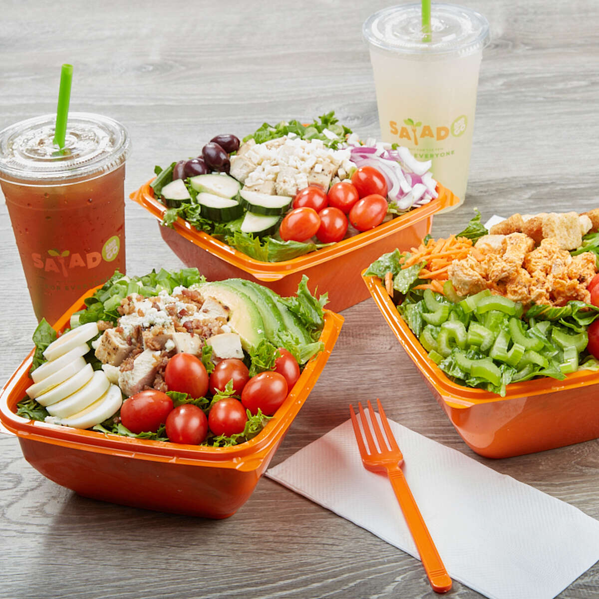 Salad and Go's Cobb Buffalo Chicken is one of the many bowls you can order on the go.