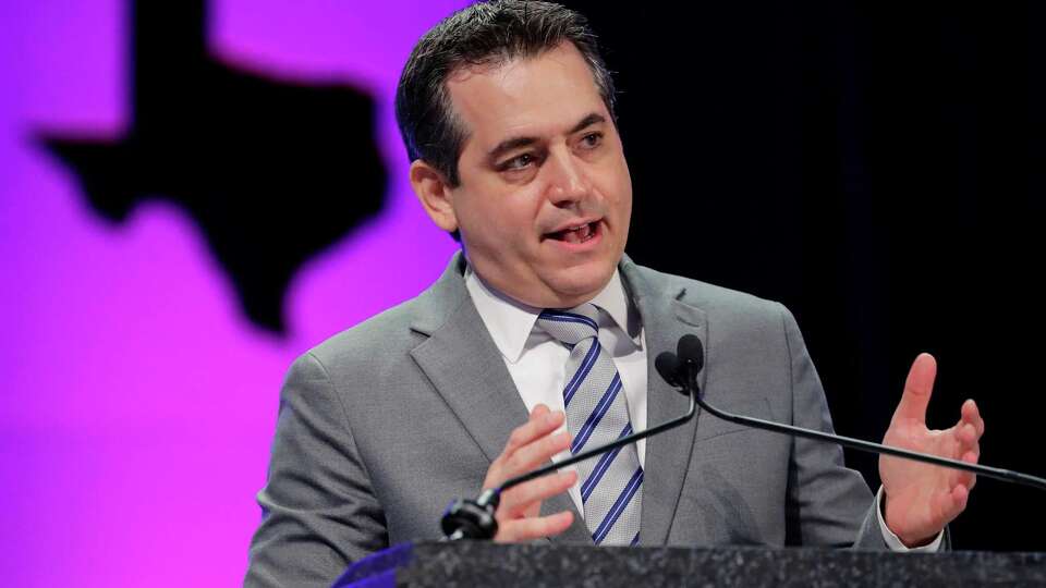 Matt Rinaldi, chairman of the Republican Party of Texas, during the third and final day of this year's Republican Party of Texas Convention Saturday, June 18, 2022, held at the George R. Brown Convention Center in Houston, TX.