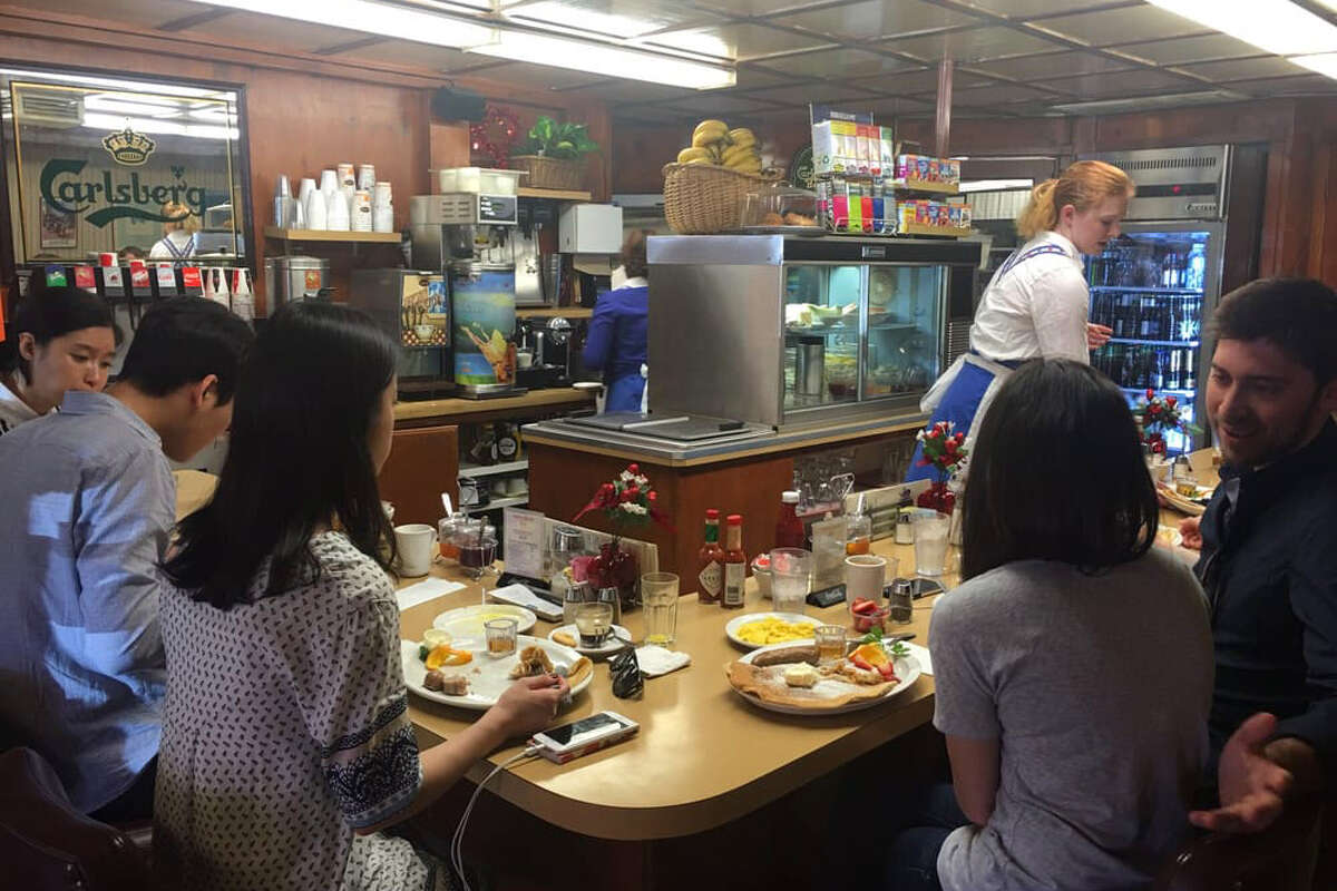Inside Paula's Pancakes, a beloved breakfast institution located in Solvang, CA. 
