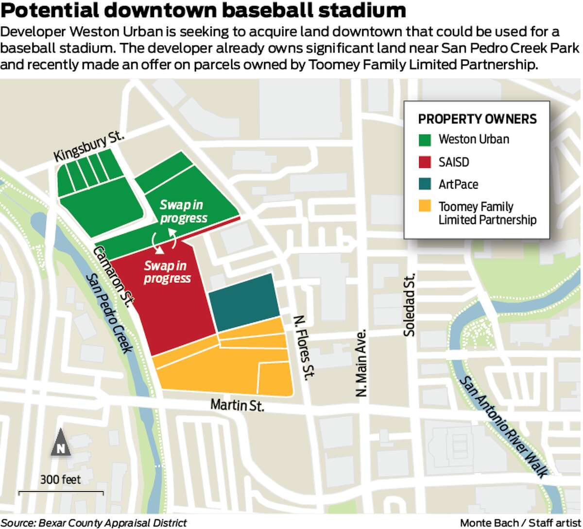 Map of area to be used for potential baseball stadium