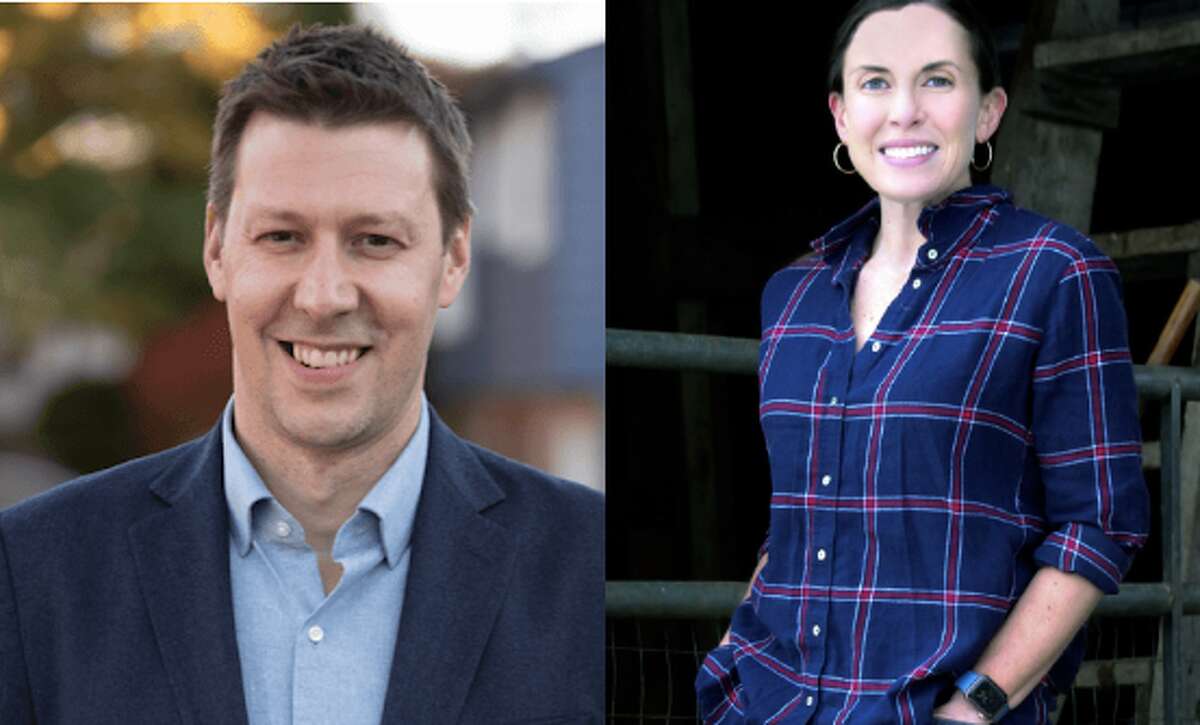 Josh Riley (left) and Jamie Cheney are facing off in the Democratic primary for the 19th Congressional District.