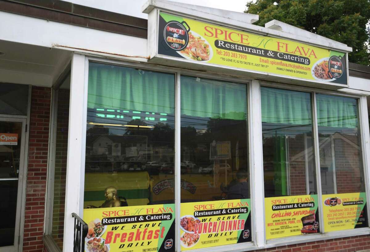 Christine Whitely-DeMills' Spice N Flava Jamaican restaurant at 400 Boston Post Road in Milford on June 23.