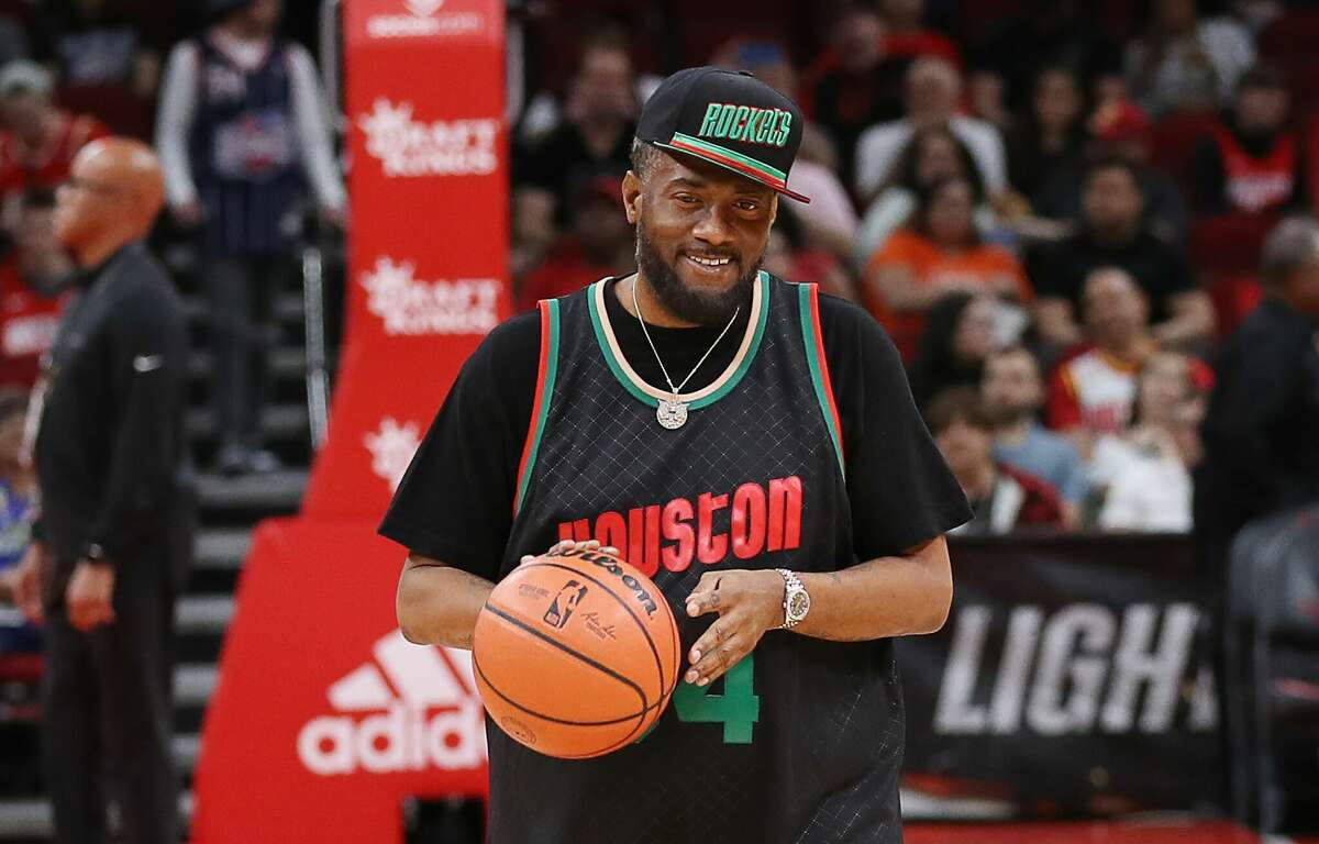 Houston legendary rapper E.S.G. and member of the Screwed Up Click takes The First Shot For Charity at Toyota Center on April 3, 2022 in Houston.