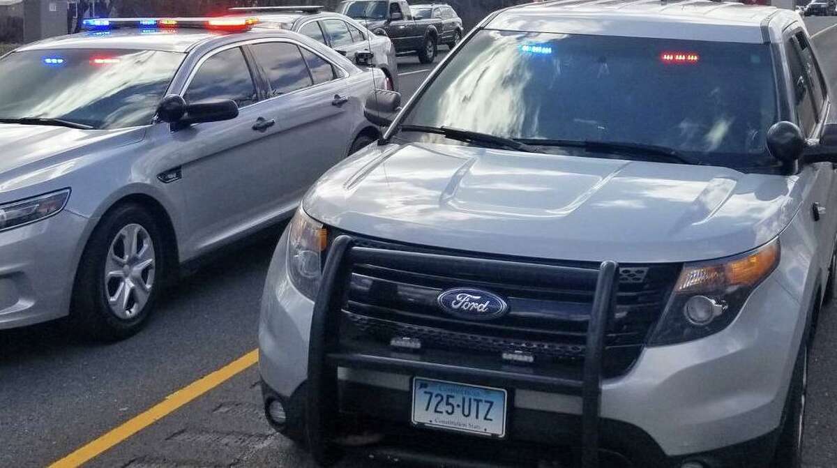State police are looking for the driver of a blue Jeep involved in a Tuesday afternoon hit-and-run on westbound I-84 in Newtown.