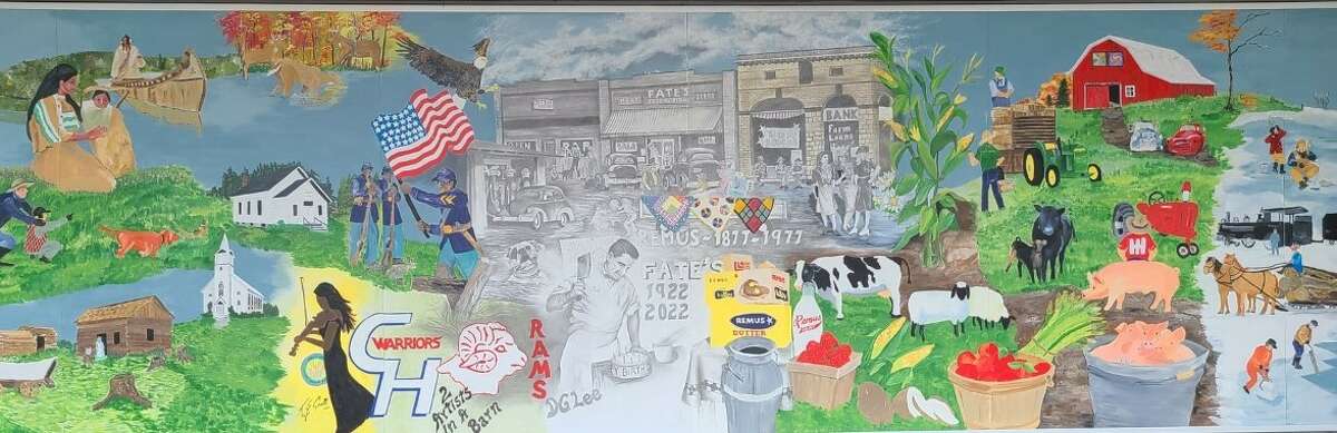 The Remus Museum will present "History and Art" during the 2022 Remus Heritage Days. This mural located outside the new Fate bakery, recognizes the store’s 100th anniversary .