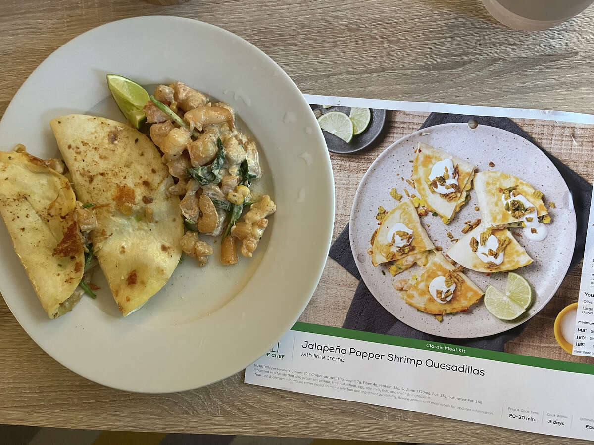 Recipe cards from Home Chef are a breeze to follow.