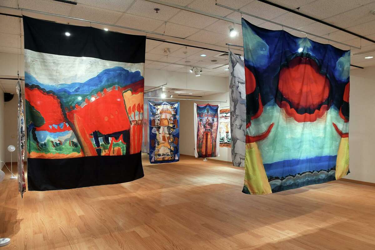 An exhibition by artist Vincent Baldassano currently on display in the Housatonic Art Museum’s main Burt Chernow Gallery at Housatonic Community College, in Bridgeport, Conn. June 29, 2022.