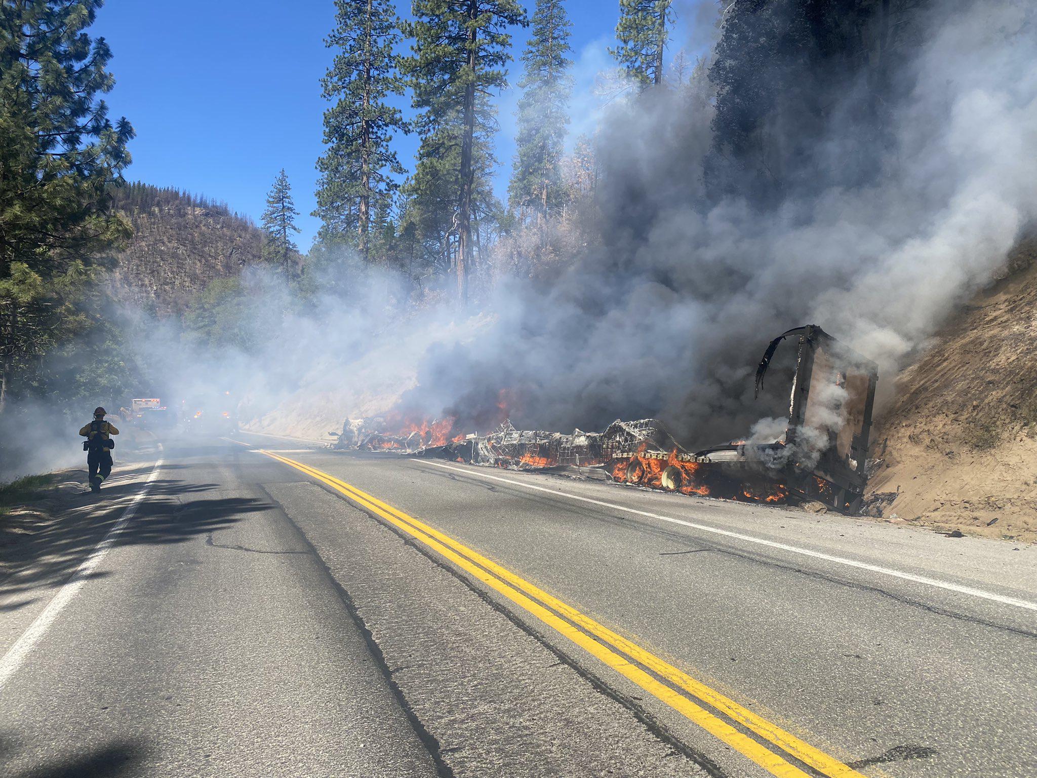 South Lake Tahoe traffic slowed by big rig fire on Highway 50 - Vimarsana News