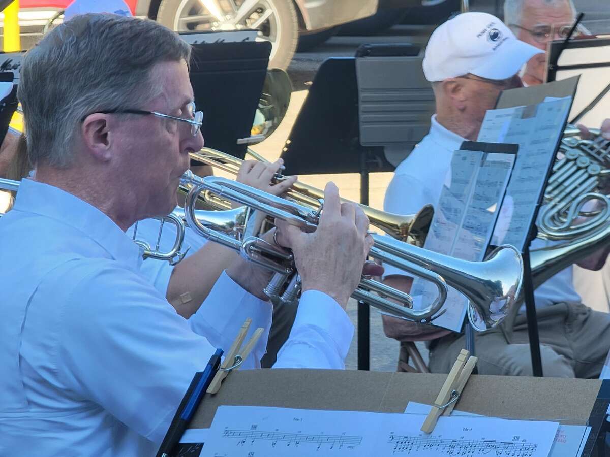 The Benzie County Community Band performs for the first time in two years at The Maples Medical Care Facility on June 27. 