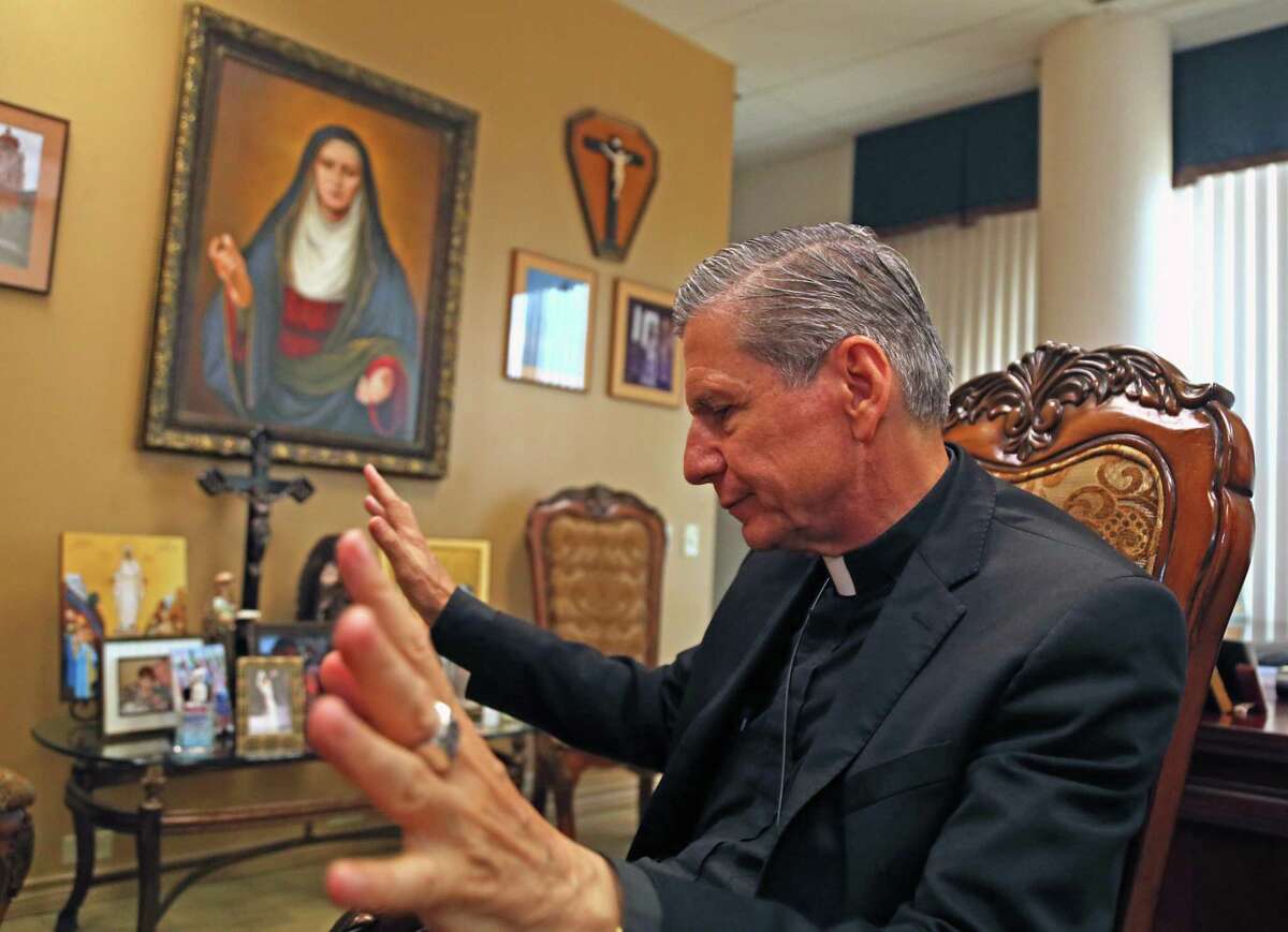 San Antonio Archbishop Gustavo Garcia-Siller talks about his frustration and anger over immigration reform and other issues during an interview at Archdiocese Pastoral Center on Thursday, June 30, 2022.
