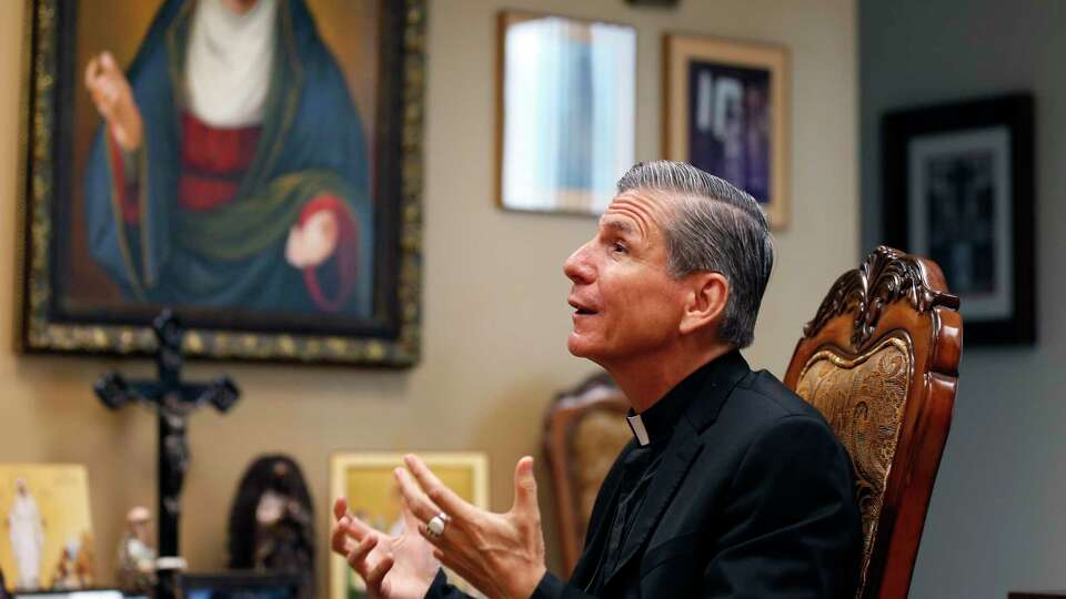 San Antonio Archbishop Gustavo Garcia-Siller talks about his frustration and anger over immigration reform and other issues during an interview at Archdiocese Pastoral Center on Thursday, June 30, 2022.