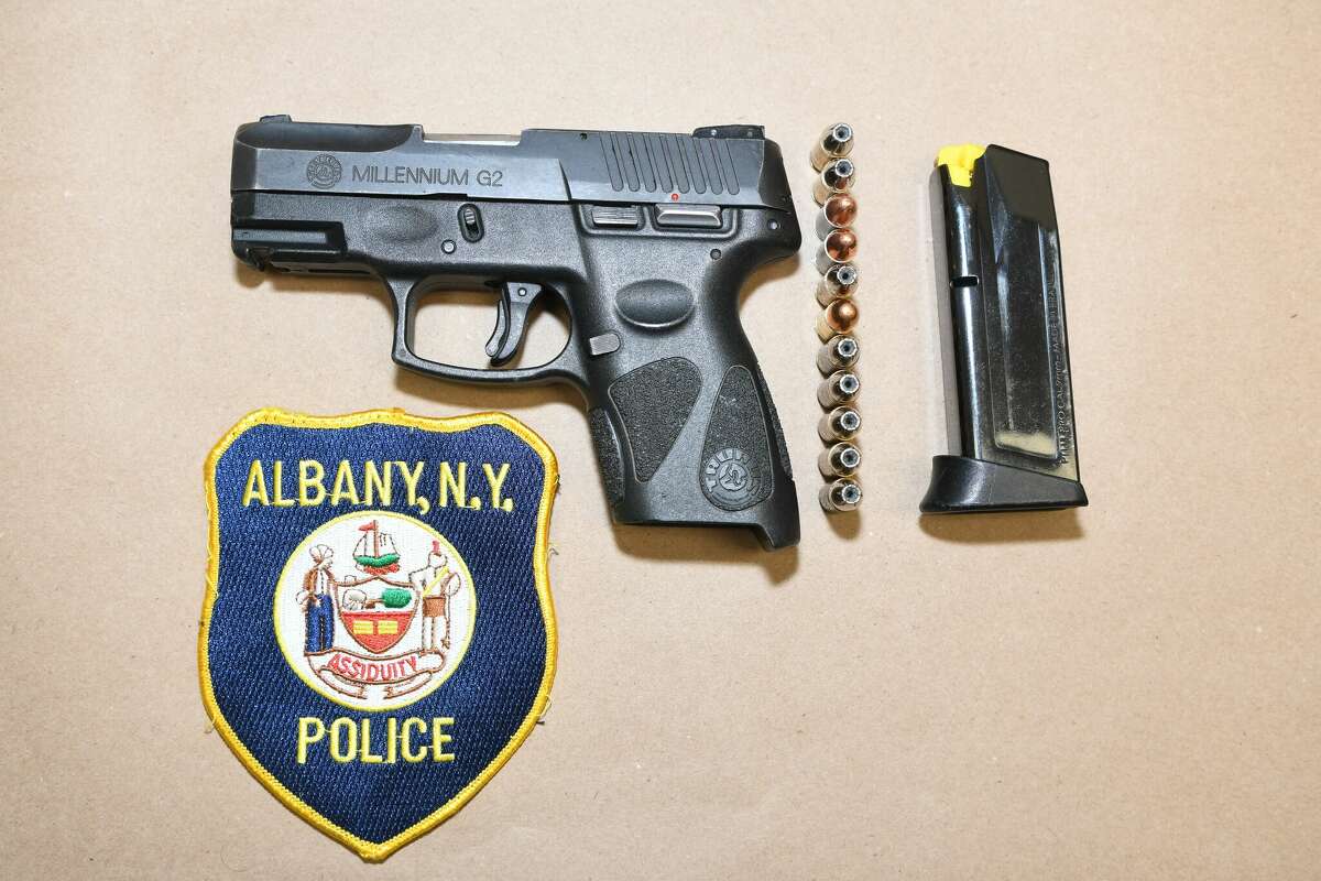 During an operation to crack down on drug sales and violence, particularly around Grand Street and Madison Avenue, Albany police announced detectives, working with an FBI task force, made 15 arrests this past week. As a result of search warrants and arrests, detectives recovered one handgun (pictured), 116.36 grams of cocaine and several grams of heroin and ecstasy, plus a quantity of U.S. currency, police said.