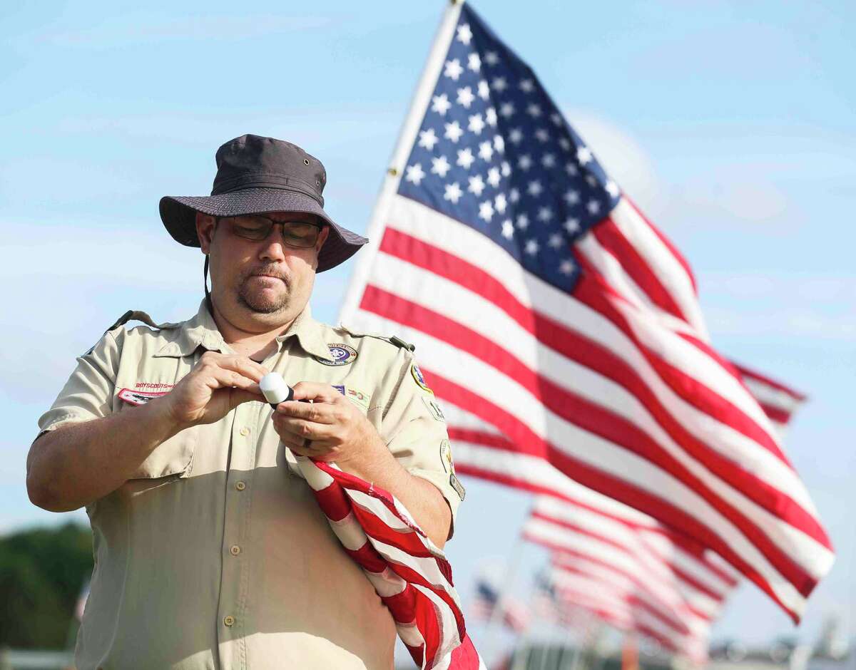 Flags unfurled ahead of July Fourth in Conroe