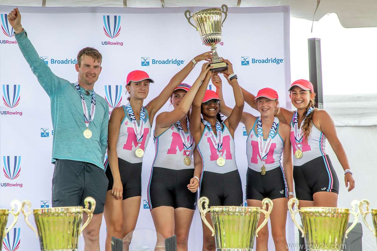 The Maritime Rowing Club’s girls U-15 coxed quad crew won the USRowing Youth National title recently in Sarasota, Fla.