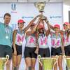 The Maritime Rowing Clubs girls U-15 coxed quad crew won the USRowing Youth National title recently in Sarasota, Fla.
