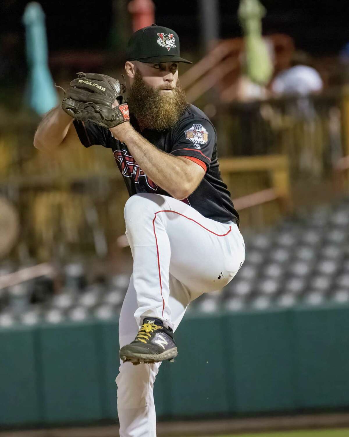 Tri-City ValleyCats pitcher Marshall Winn works during a Frontier League game against the Empire State Greys at the Joseph L. Bruno Stadium on the Hudson Valley Community College campus in Troy, NY, on Saturday, June 2, 2022. (Jim Franco/Special to the Times Union)