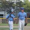 Tiernan Powers, right, is congratulated by catcher AJ Quinn after getting the last out of Middletown’s 5-4 win over RCP.