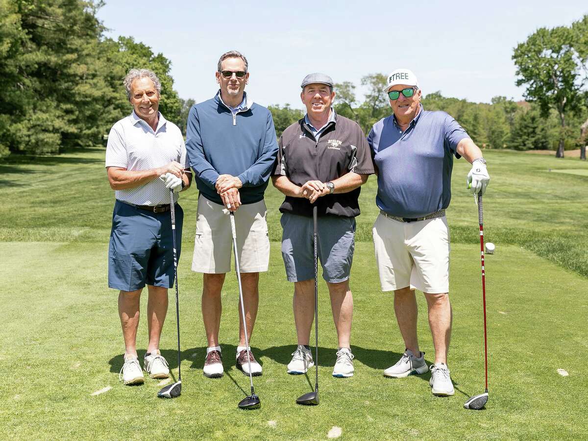From left, event co-chairman Clay Fowler of Pound Ridge, N.Y., teamed with Bill Finger of Greenwich, John Distler of Redding and Jerry Effren of Norwalk for the Maritime Aquarium at Norwalk’s 11th annual Golf Classic on May 23 at Wee Burn Country Club in Darien. Fowler is chair of the aquarium’s Board of Trustees and his Spinnaker Real Estate Partners was a co-presenting sponsor of the Golf Classic.