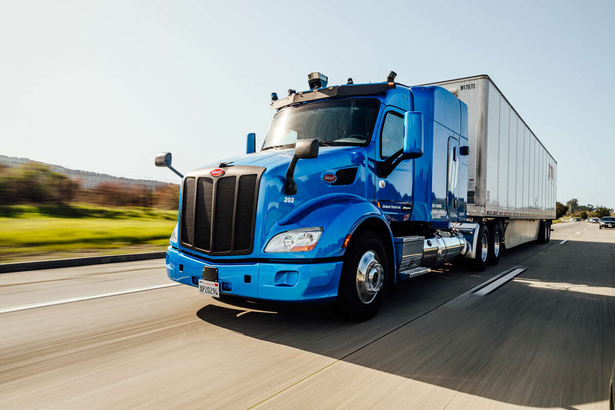 Embark Trucks announced in December it would build a hub in Houston for its autonomous big rigs. The company plans to begin testing an autonomous trucking route from Houston to San Antonio along Interstate 10.