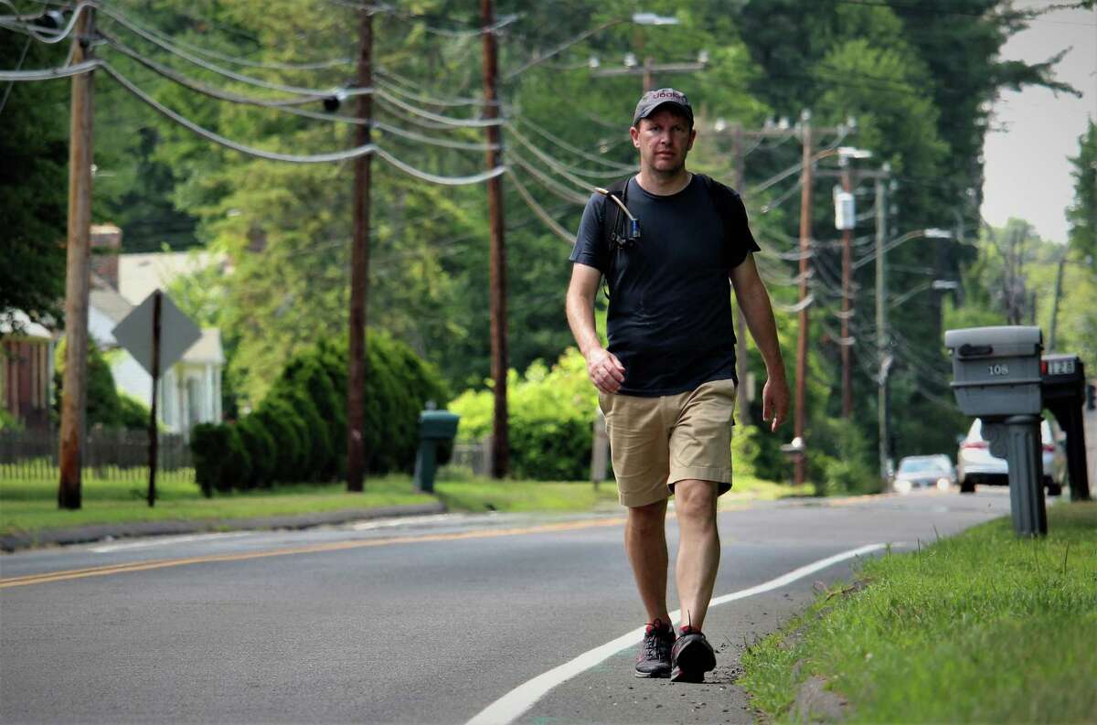 Sen. Chris Murphy walked through Bloomfield Thursday on the first day of his 2018 trek across Connecticut.