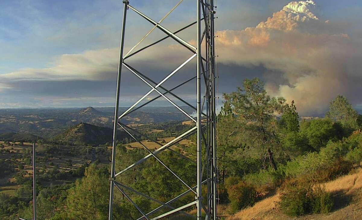 The Electra Fire burns in Amador County on July 4, 2022.