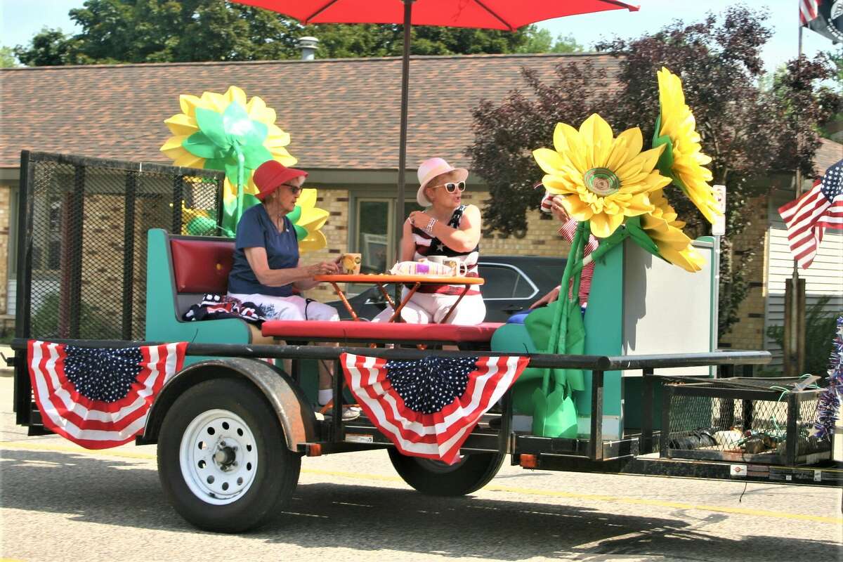 Lots of red, white and blue was on display as spectators lined the streets in Mecosta for the annual Fourth of July parade on Monday.  A weekend of celebration culminated with fireworks at dusk.