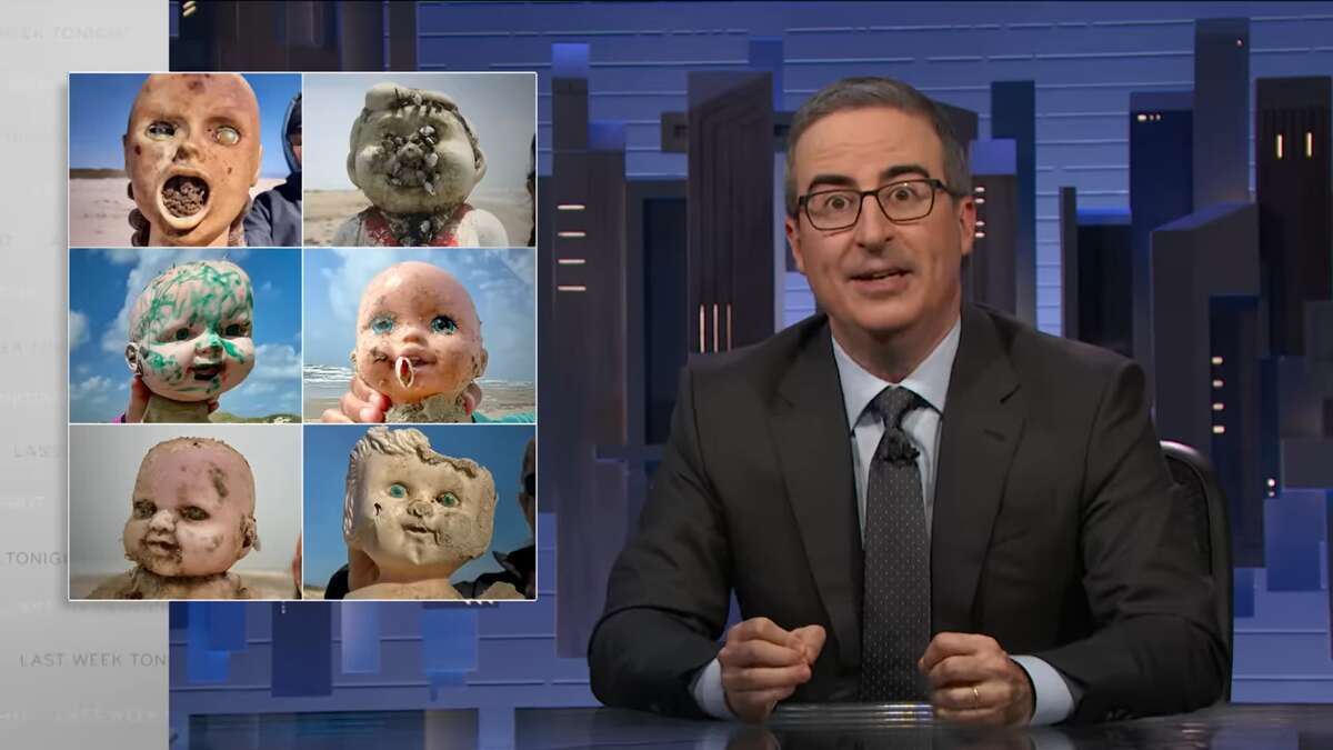 HBO's John Oliver, host of 'Last Week Tonight,' discussed the creepy dolls washing up on Texas beaches. 
